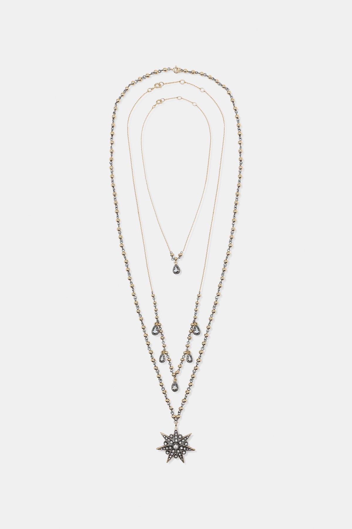 PACK 3 COLLARES  CRISTAL ESTRELLAS