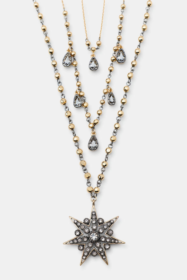 PACK 3 COLLARES  CRISTAL ESTRELLAS