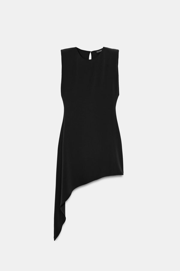 VESTIDO CORTO BAJO ASIMÉTRICO