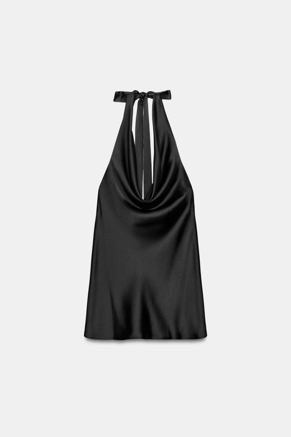 VESTIDO HALTER SATINADO