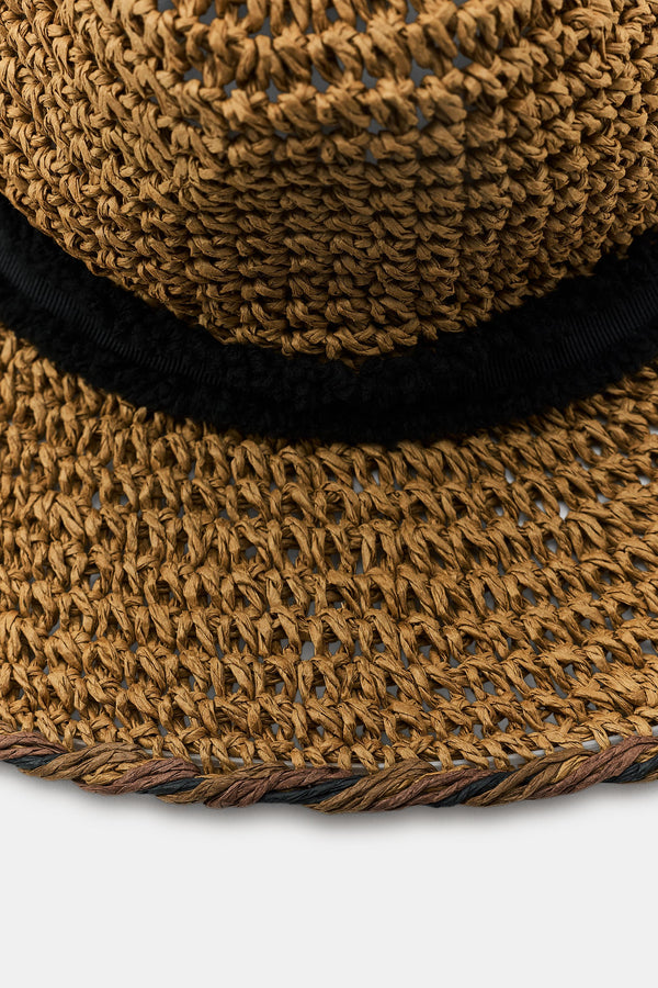 SOMBRERO CINTA CONTRASTE BORDE TWISTED