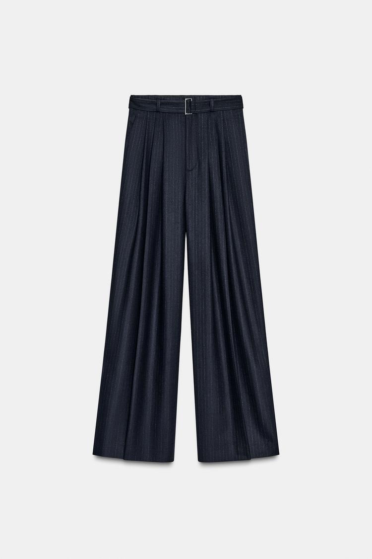 Pantalón raya diplomática con cinturón
